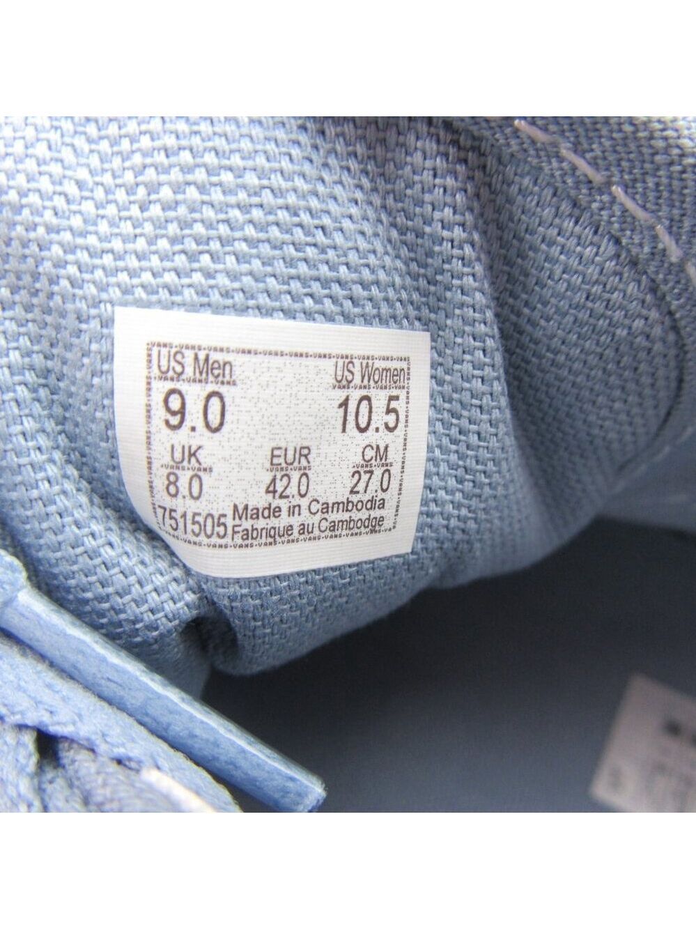 Vans Old Skool Mono Dusty Blue Mens Size 9 Sneakers NEW - Picture 10 of 13